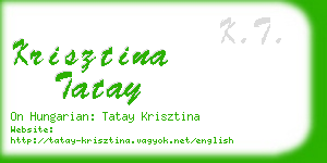 krisztina tatay business card